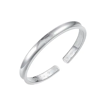 Chinese Jewelry 999 Fine Silver Bangles Women's
