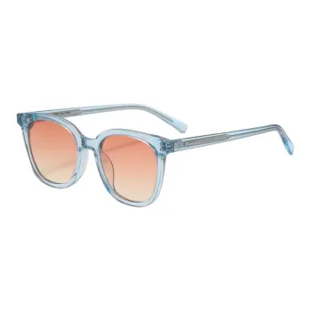 SHAWN LEE Plate Frame Irregular Shape Sunglasses Unisex Blue