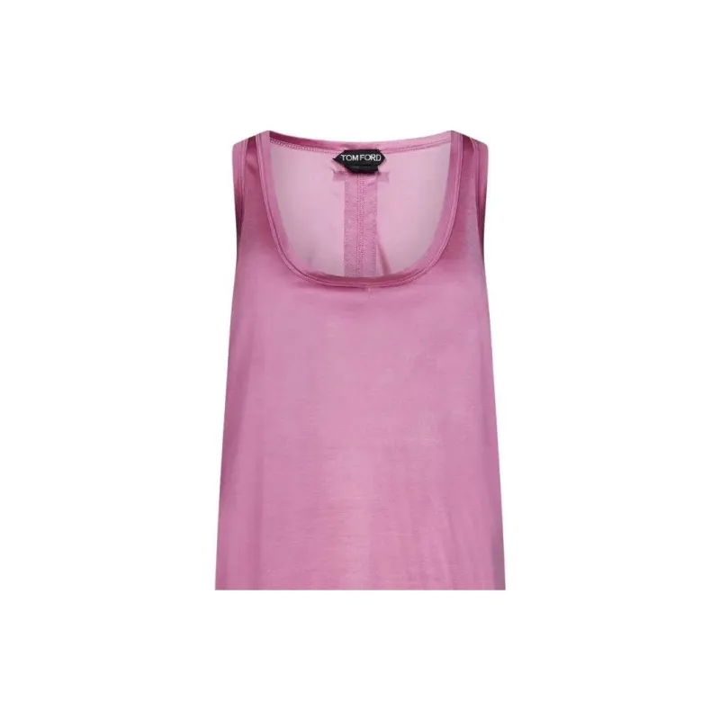 TOM FORD Logo Patch Sleeveless Tank Top-4