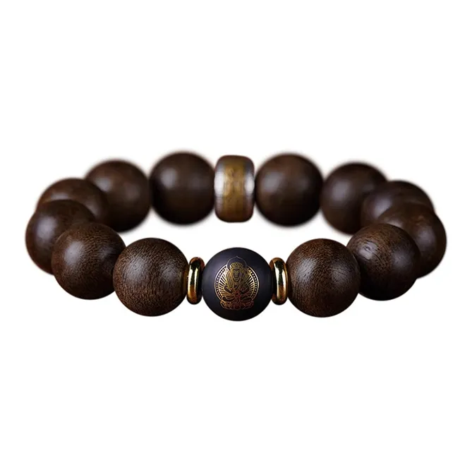 DALONG Fragrance Enhancer, Agarwood, Obsidian Bracelets Unisex-5