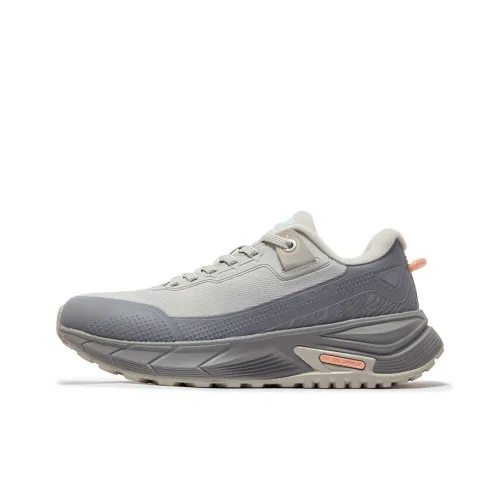 361° Rain Screen Cushioned Slip-Resistant Abrasion-Resistant Low-Top Casual Running Shoes Women's Gray