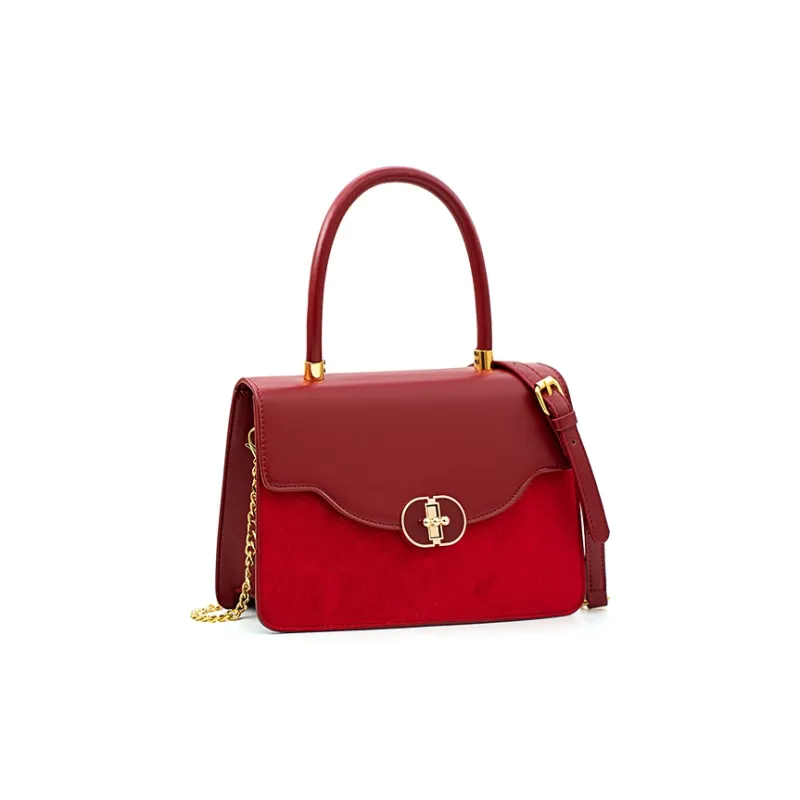 Vigno Synthetic Leather One Shoulder Handbags Regular Women's Red-12