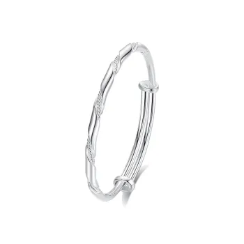 Children's Drawings S999 Fine Silver Bangles Women's