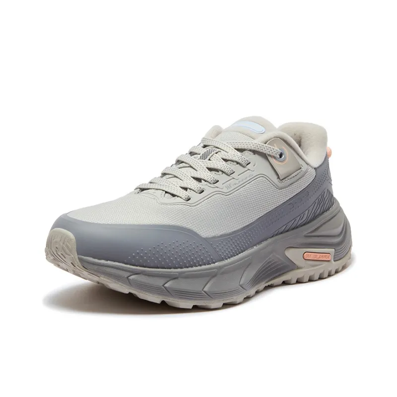 361° Rain Screen Cushioned Slip Resistant Abrasion Resistant Low Top Casual Running Shoes Women's Gray-1