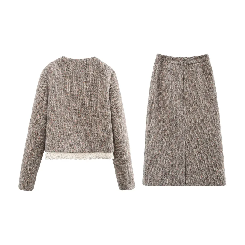 A Paradise For Awakening Skirt Set Women's Gray-1