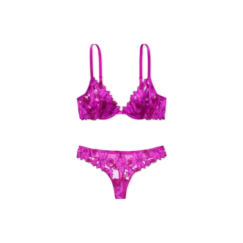 Victoria's Secret Underwear Set Women's Rose Red-0