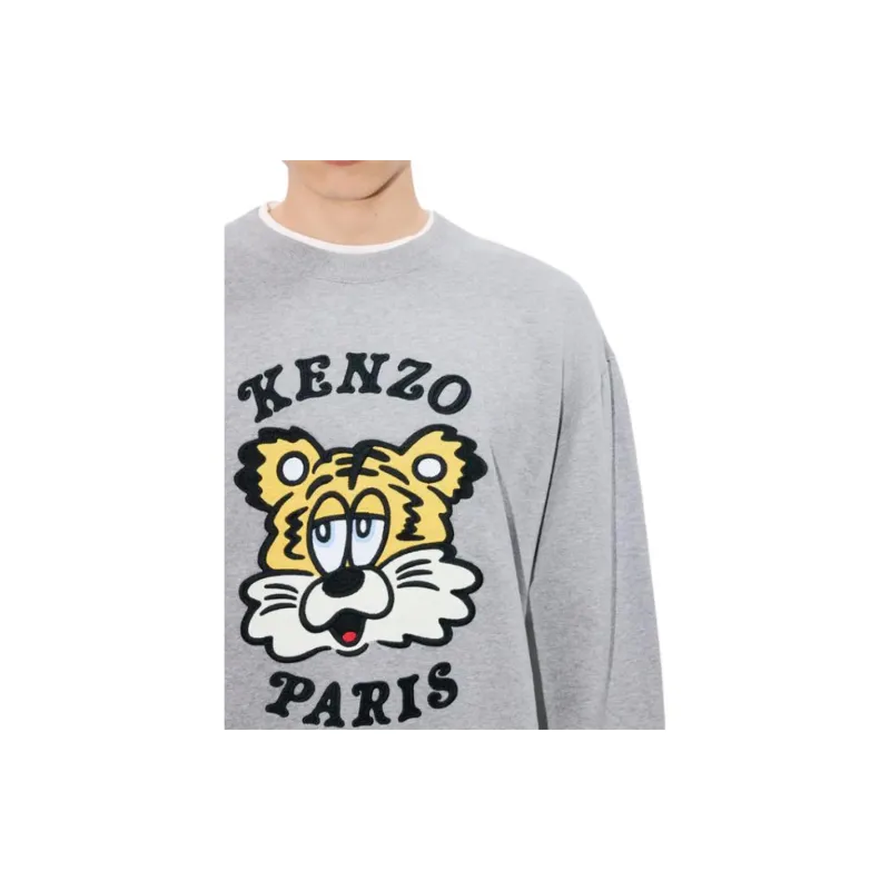 KENZO Logo Embroidered Crewneck Sweatshirt-9