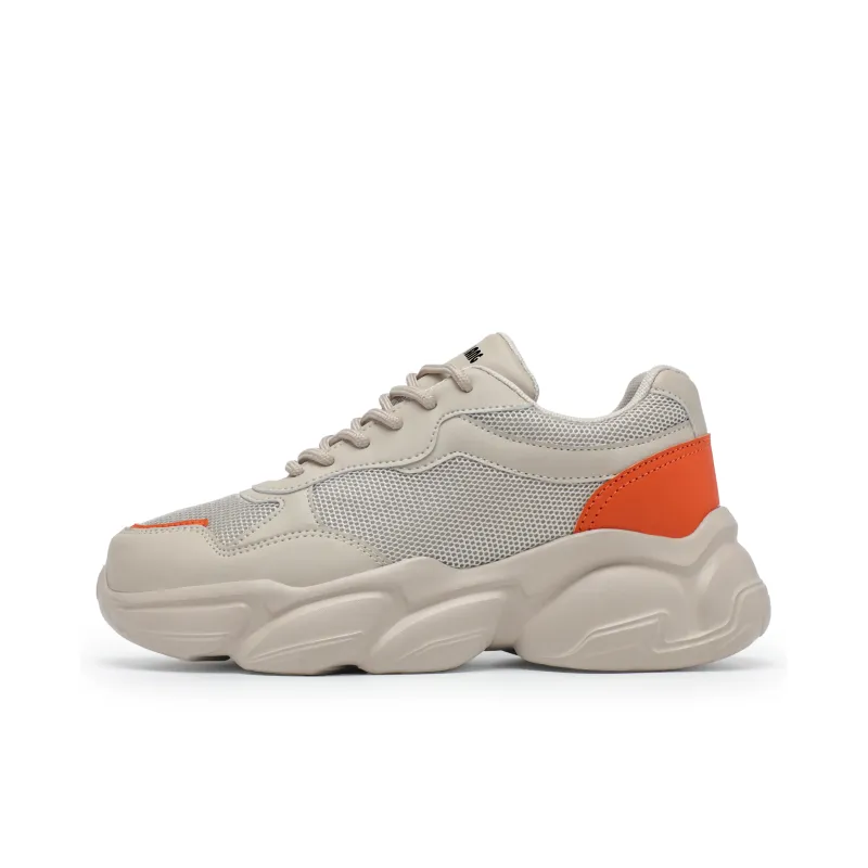 Singing Abrasion Resistant Lightweight Height Increasing Low Top Chunky Sneakers Unisex-1