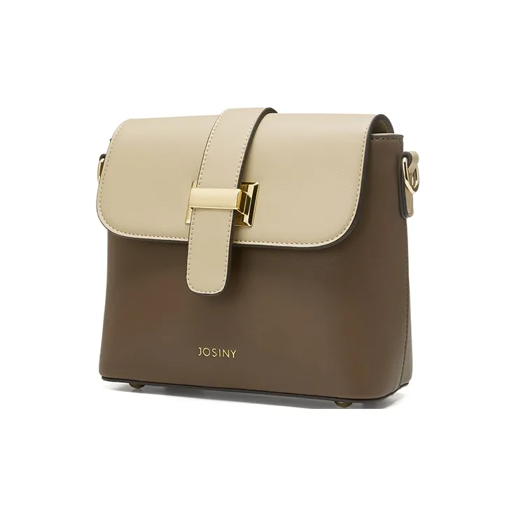 JOSINY PU Shoulder Bag Regular Women's Black/Ecru/Coffee-5