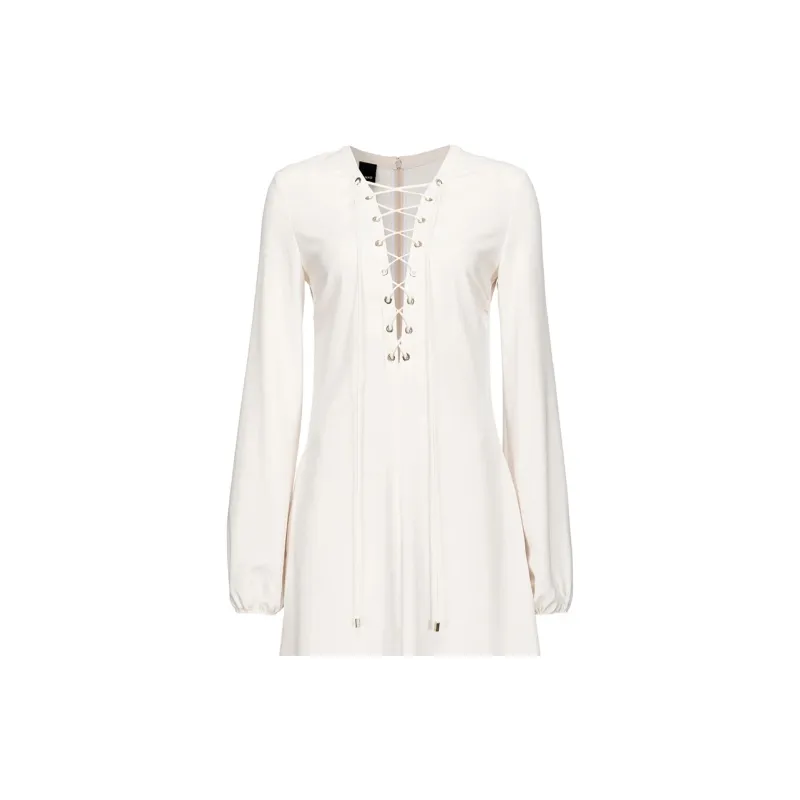 PINKO Long Sleeved Dress Women's White-4