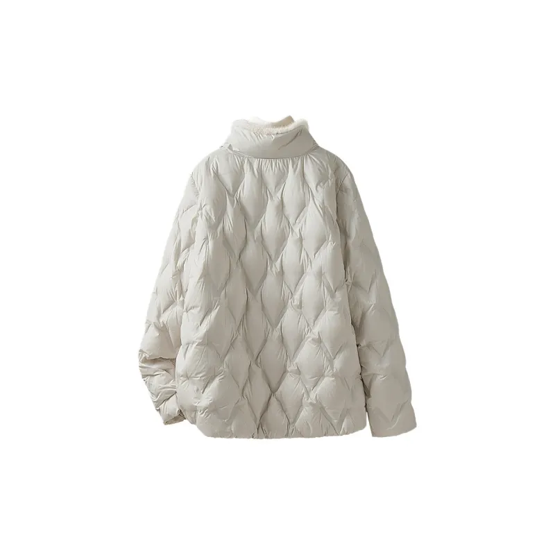 Cypress House Puffer Jacket Women's Gray Beige-1