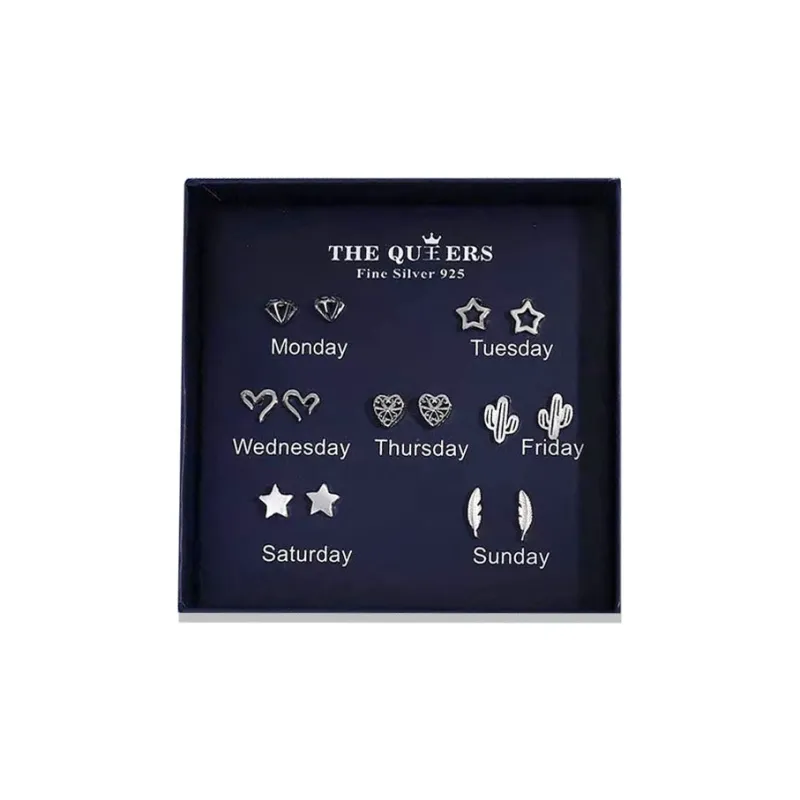 COPI S925 Sterling Silver Stud Stud Earrings Unisex-8