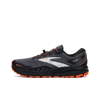 Brooks Divide Slip Resistant Low Top Running Shoes Men's Black Orange