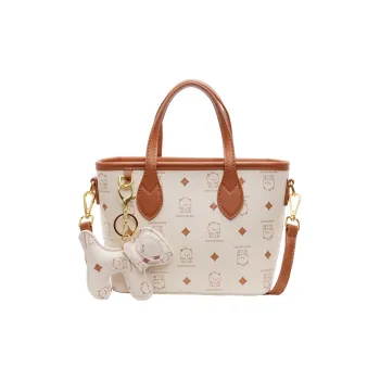 LUVISTRUE PU Bucket Bags Shoulder Bag Crossbody Bag Medium Size Women's White/Black/Beige/Pink/Brown