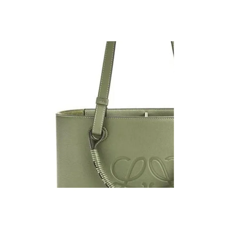 LOEWE Anagram Cow Leather Tote Bag, Handbag, Shoulder Bag Trumpets Women's Pea Green-6
