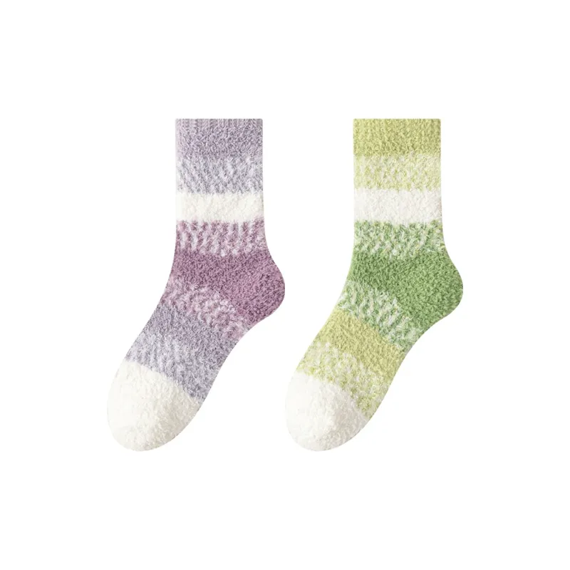 MIIOW Mid Calf Socks Women's 2 Pack-1