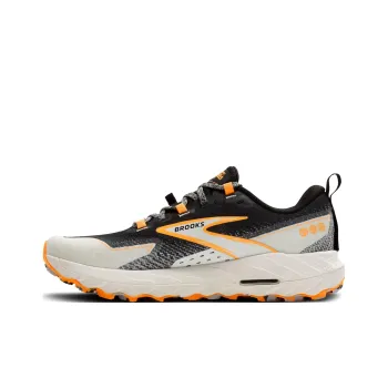 Brooks Cascadia18 Anti Slip Wear Resistant Low Top Trail Running Running Shoes Unisex Black Orange