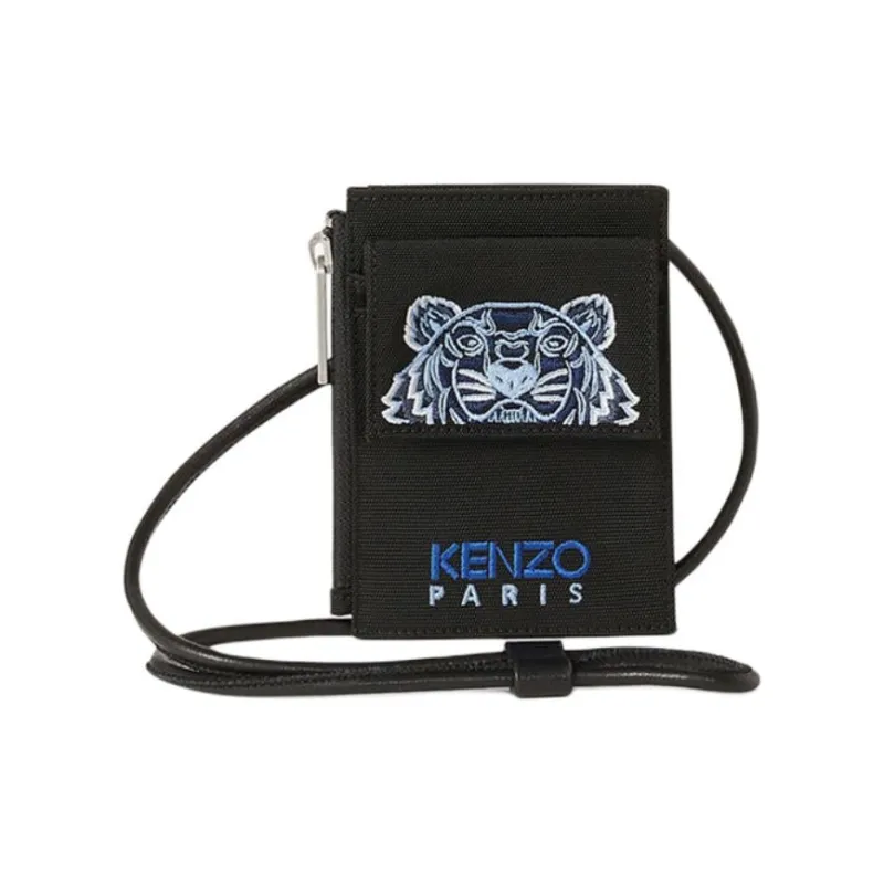 KENZO Nylon One Shoulder Crossbody Card Holder Mini Unisex Black-0