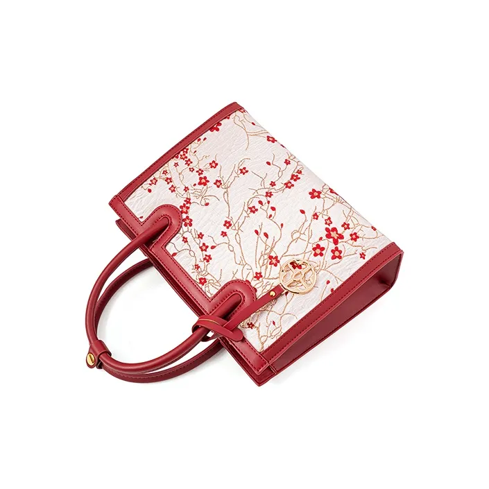 Vigno Synthetic Leather Handbag One Shoulder Crossbody Regular Women's Red-8
