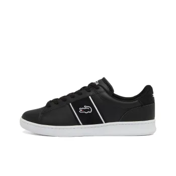 LACOSTE Carnaby Set CGR Low Top Skateboard Shoes Men's Black White