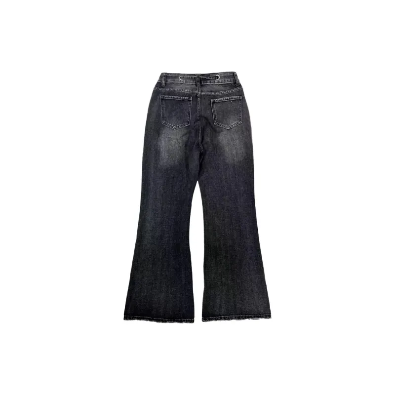 FAWENXIANGZI Jeans Women's Smoke Gray-1