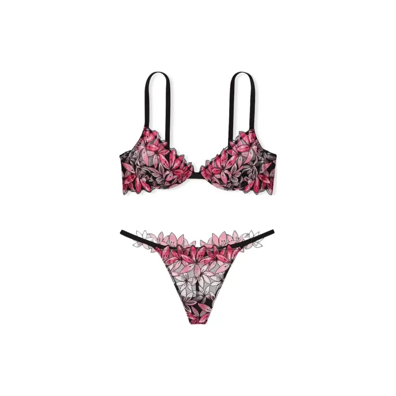 Victoria's Secret Underwear Set Women's Pink Floral-0
