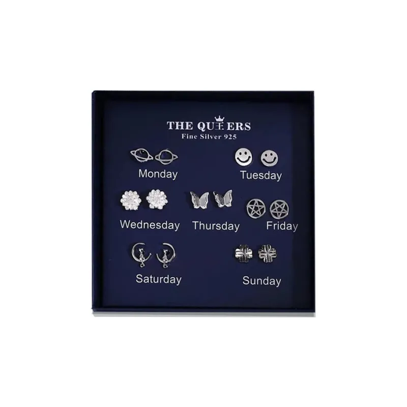 COPI S925 Sterling Silver Stud Stud Earrings Unisex-5