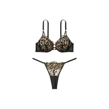 Victoria's Secret Underwear Set Women's Black All Over Print