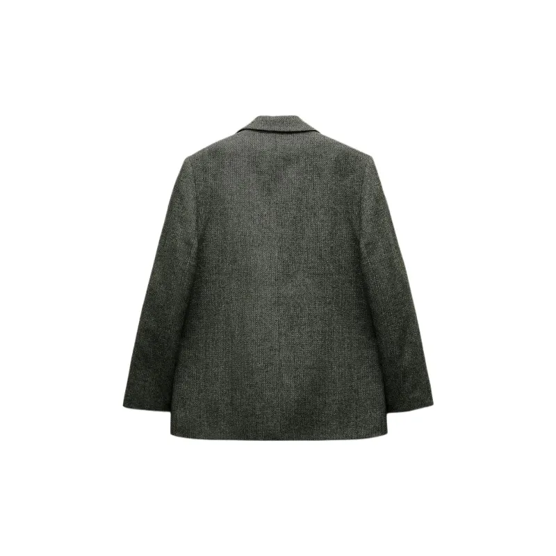 ZARA Business Suit Women's Gray/Gold Brown-1