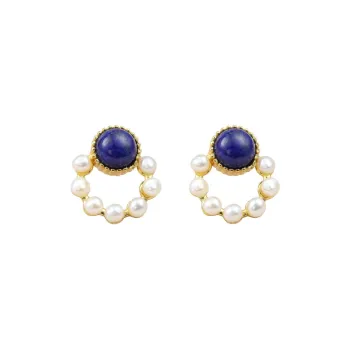 CHIC ZONE Lapis Lazuli Earrings Women's