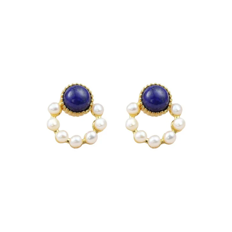 CHIC ZONE Lapis Lazuli Earrings Women's-0