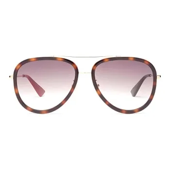 GUCCI Acetate Aviator Sunglasses Women's Tortoiseshell