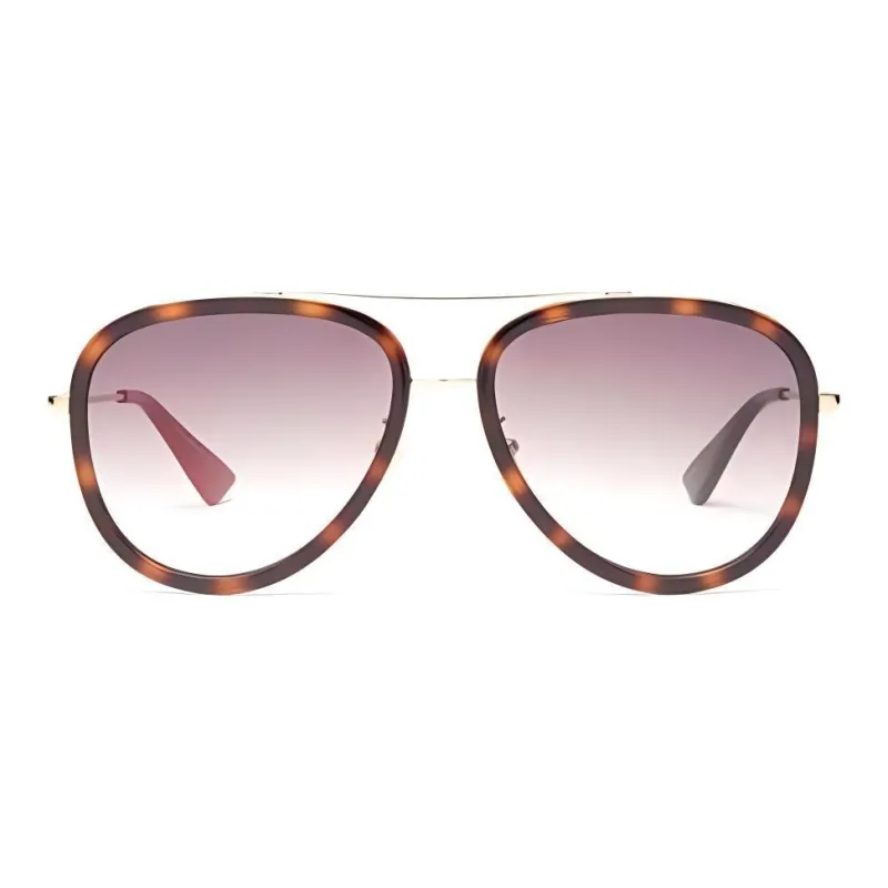 GUCCI Acetate Aviator Sunglasses Women's Tortoiseshell-0