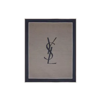 SAINT LAURENT Cassandre Striped Shawl