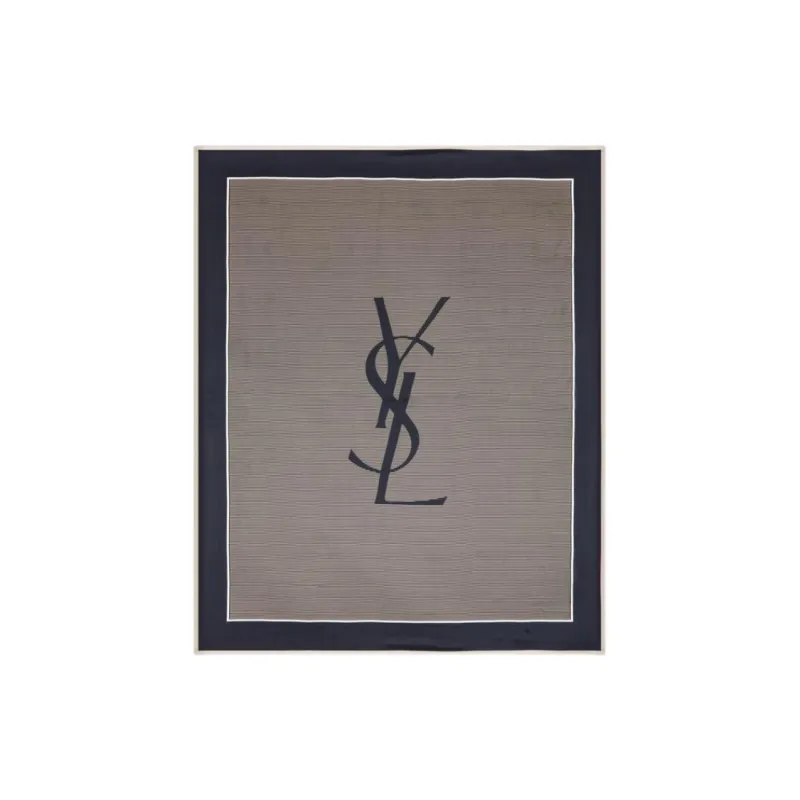 SAINT LAURENT Cassandre Striped Shawl-0