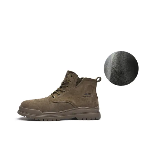 Jeep Ankle Length Martin Boot Men's Khaki