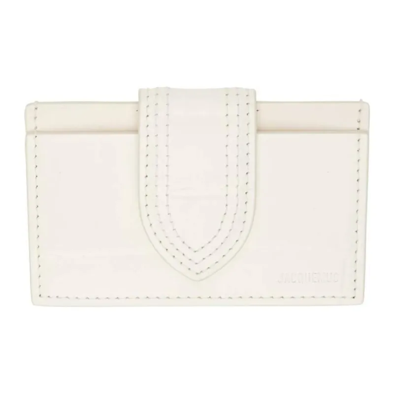 Jacquemus Le Bambino Calfskin Card Holder Kids' White-0