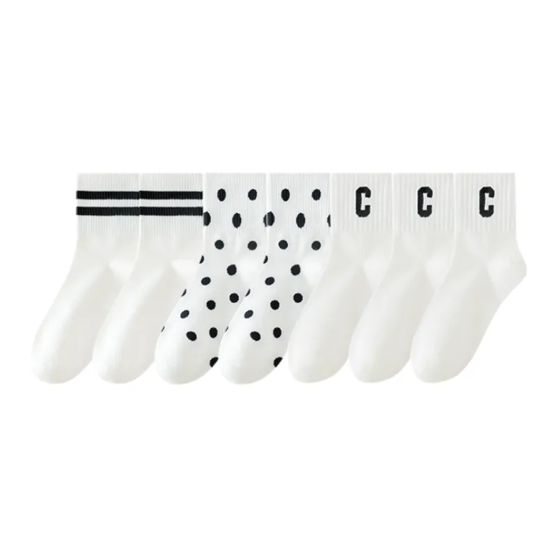 Lan Miao Mid Calf Socks Women's 7 Pack-3