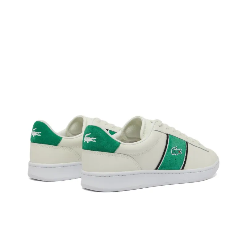 LACOSTE Carnaby Set CGR Low Top Skateboard Shoes Men's Beige Green-2