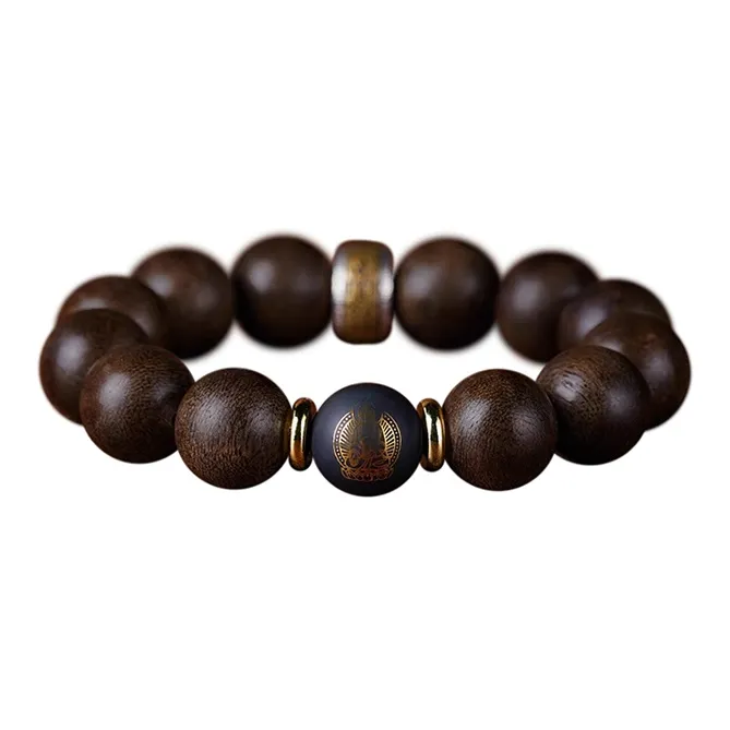 DALONG Fragrance Enhancer, Agarwood, Obsidian Bracelets Unisex-11