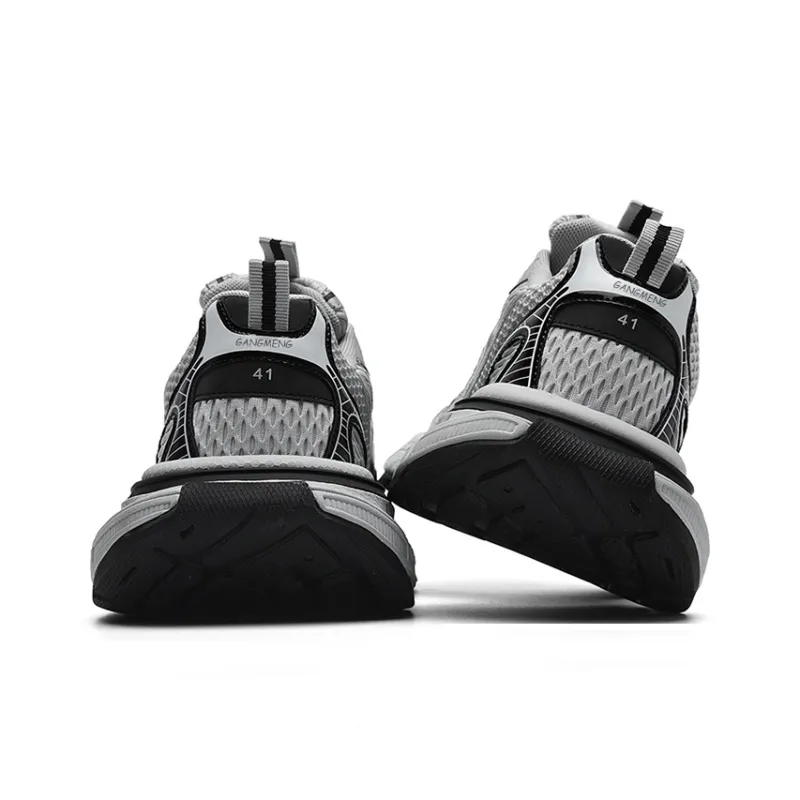 Hong Kong Meng Anti-Slip And Wear-Resistant Height Increasing Low-Top Chunky Sneakers Unisex Silver-5