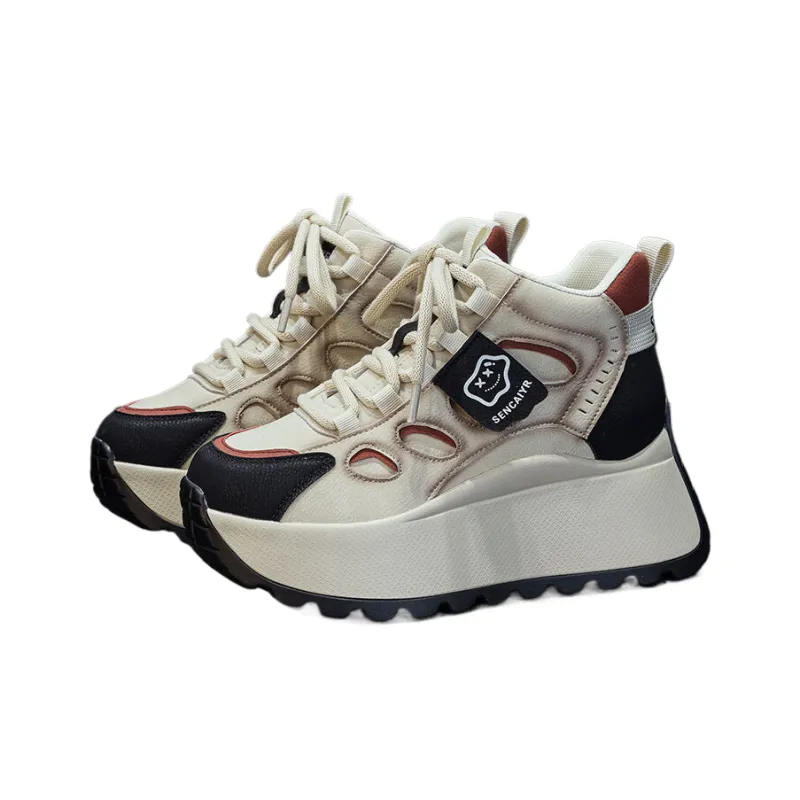 The Mystery Of Glamour Anti Slip And Wear Resistant Height Increasing Warm High Top Casual Shoes Women's-24