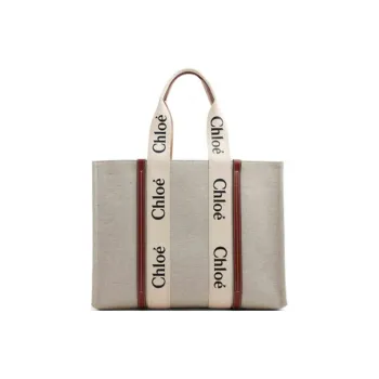 Chloe Canvas Handbag Tote Large Size Women's Multicolor