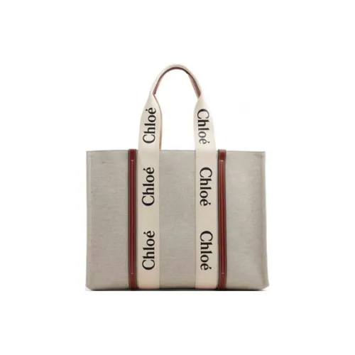 Chloe Canvas Handbag tote Laurent Large Size Women's Multicolor
