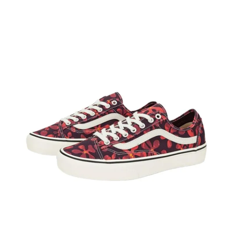 Vans Style 36 Warm And Wear-Resistant Low-Top Canvas Shoes Unisex Black Red-1