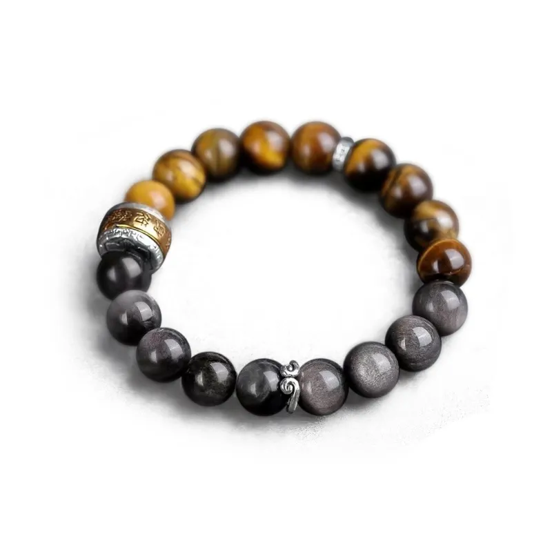 Kowloonko Obsidian Bracelets Unisex-0