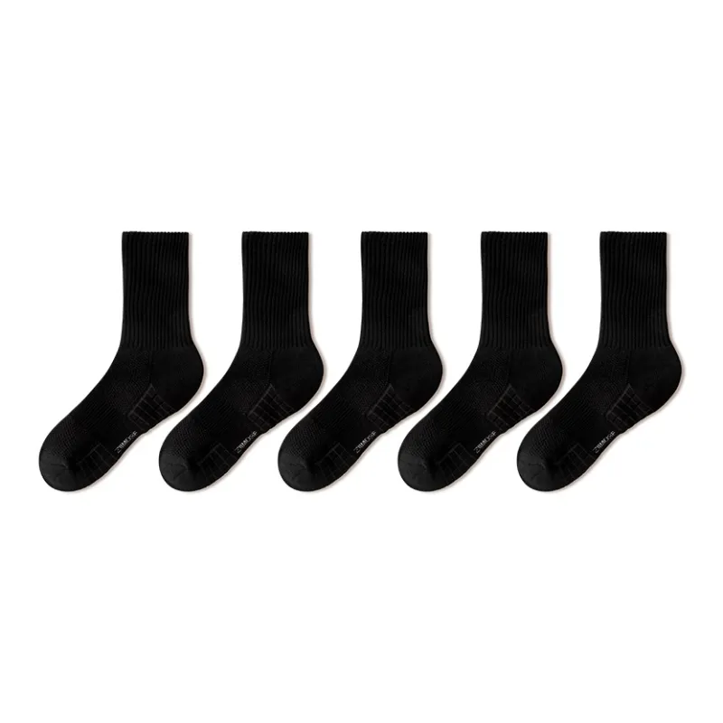 YINSHILIANGPIN Mid Calf Socks Men's 5 Pack-12