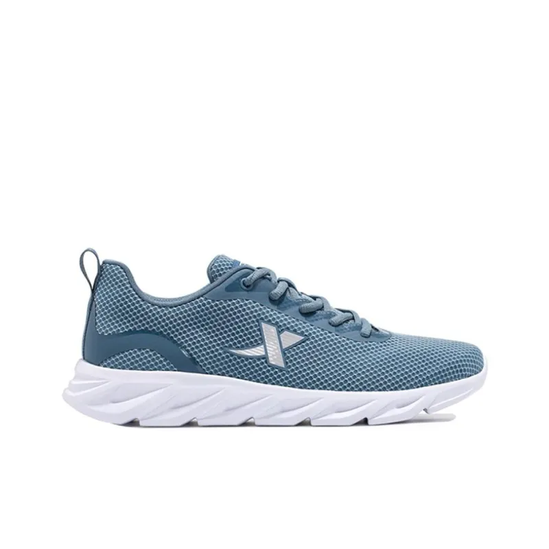 XTEP Feather Cushioning Breathable Lightweight Abrasion Resistant Slip Resistant Low Top Running Shoes Men's Gray Blue-1