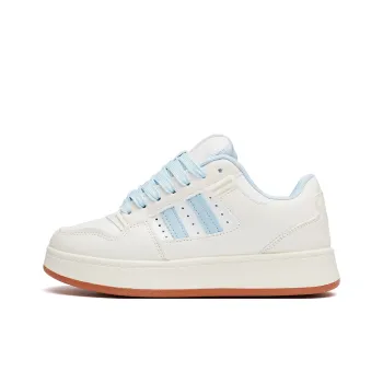 MEXICAN Anti Slip Wear Resistant Low Top Skateboard Shoes Women's White Blue