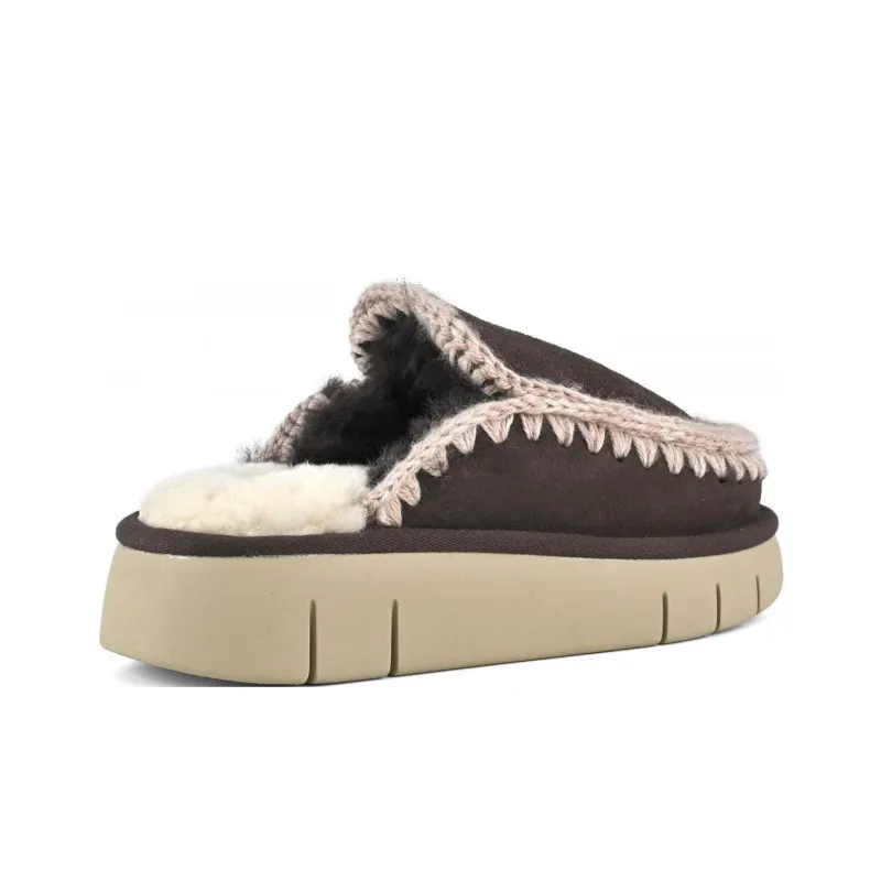 MOU Bounce Clog Slip-Resistant Wrap-toe Slippers Women's Mocha-3